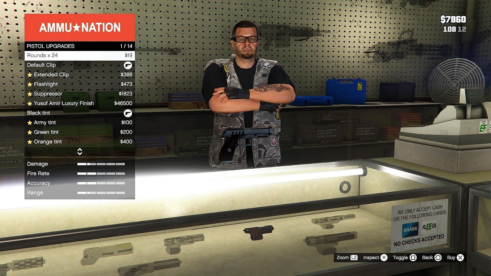 how to buy ammo in GTA 5 and GTA Online: Use the Rounds option to buy ammo (Image via Rockstar Games)